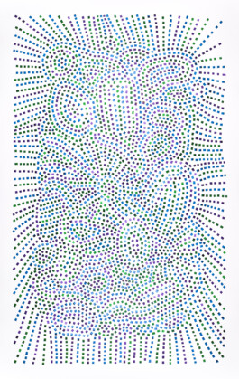Drawing by Tobias Gutmann, ink on paper Tobias Gutmann - Face-o-mat / Sai Bot
